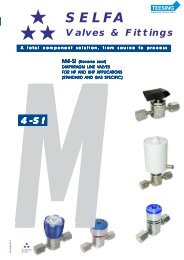 Selfa Valves Fittings M4 SI - Teesing