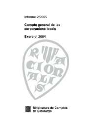 Informe 2/2005 - Generalitat de Catalunya