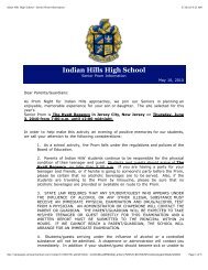 Indian Hills High School - Senior Prom Information - Ramapo Indian ...