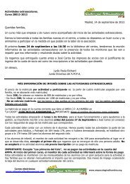 Convocatoria reunión informativa actividades extraescolares