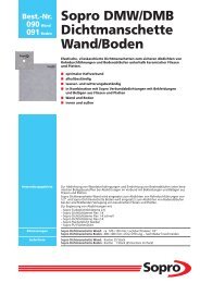 Datenblatt Dichtmanschette Wand 090 / Boden 091 - SOL AG