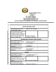 list of contracts examined for financial year 2010/2011 - Tanzania ...