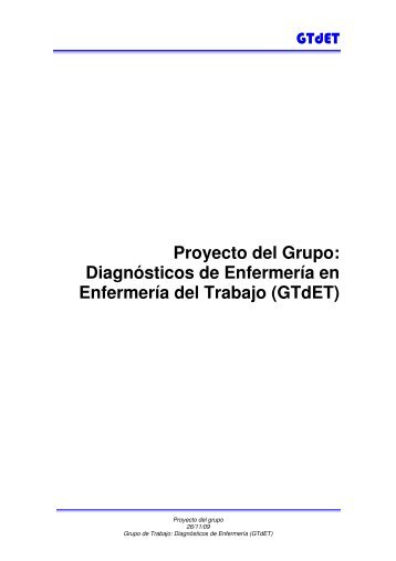 Proyecto del Grupo: Diagnósticos de Enfermería en Enfermería del ...