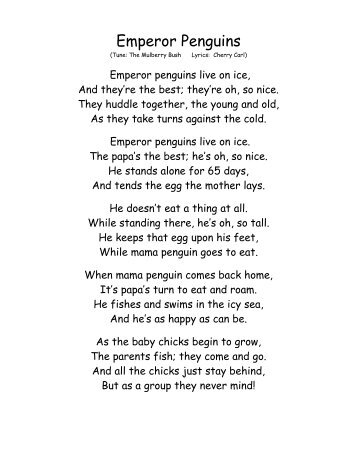 Emperor Penguin Rhyming Activity - Carl's Corner