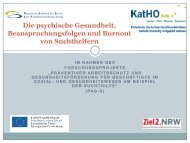 Die psychische Gesundheit, Beanspruchungsfolgen und Burnout ...