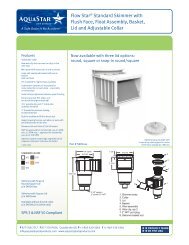 View Product Sheet - AquaStar Pool Products