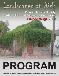 Program - Department of Geography and Anthropology - Louisiana ...