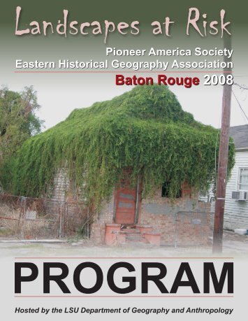 Program - Department of Geography and Anthropology - Louisiana ...