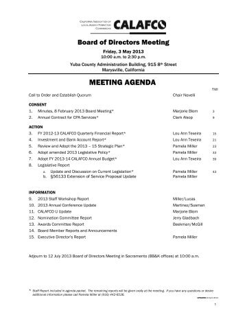 Current Board Agenda - calafco