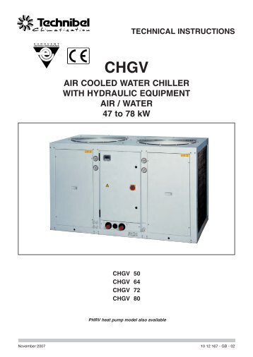 AIR COOLED WATER CHILLER WITH HYDRAULIC ... - Intax.ro