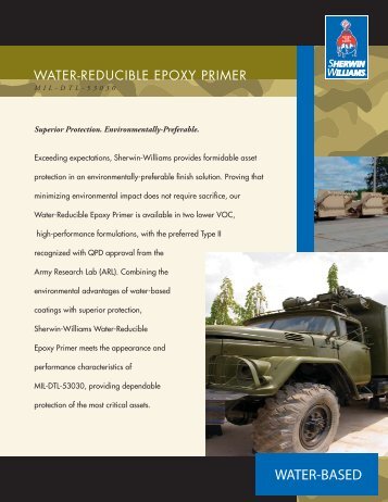 MIL-DTL-53030 Water-Reducible Epoxy Primer - Sherwin-Williams ...