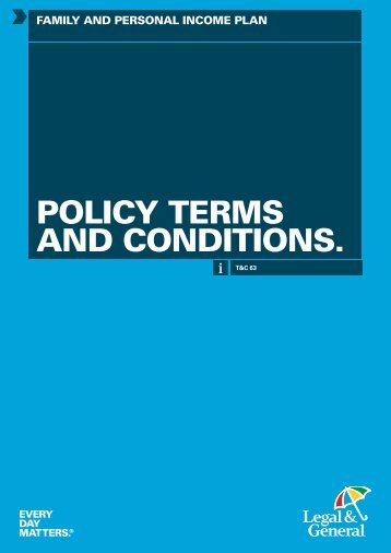 FPIP Policy Terms and Conditions (W13619) - Legal & General
