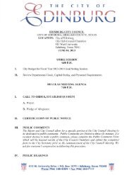 Agenda Packet City Of Edinburg