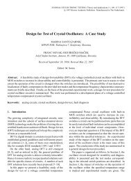 Design for Test of Crystal Oscillators: A Case Study - Www-csd.ijs.si