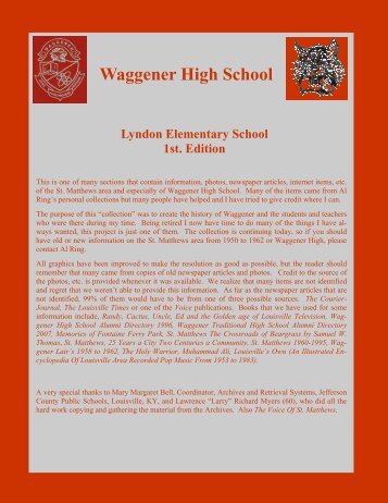 Lyndon Elementary School, 1st. Edition - RingBrothersHistory.com