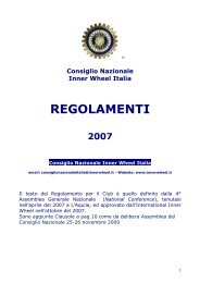 Regolamento Club (agg. 2009) - Inner Wheel Italia