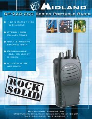 SP-200 spec sheet - Midland Radio