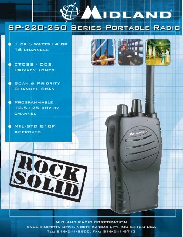 SP-200 spec sheet - Midland Radio