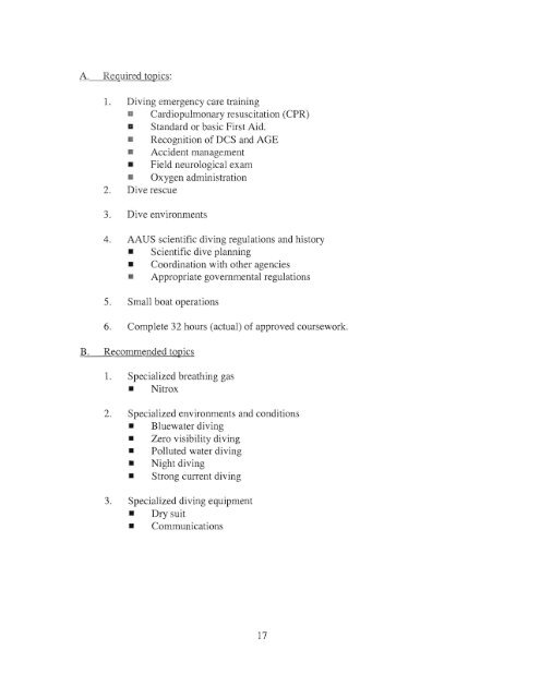 UOGML Dive Manual - University of Guam Marine Laboratory