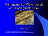 Managing Water Levels on Ellison (Duck) Lake - Waterbucket