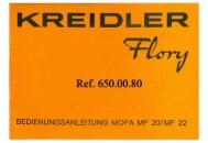 Kreidler Flory Bedienungsanleitung MF 20 - Kreidler Original