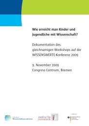 Wie erreicht man Kinder und Jugendliche mit Wissenschaft?