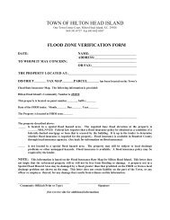 Flood Zone Verification Form - Town of Hilton Head Island