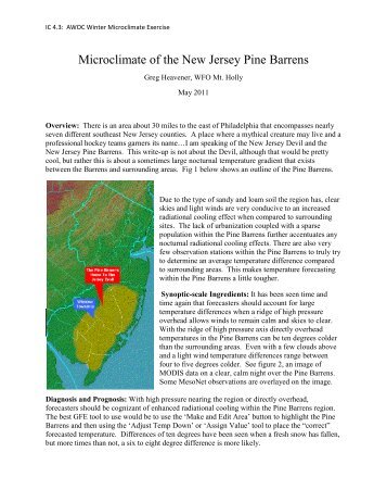 Microclimate of the New Jersey Pine Barrens