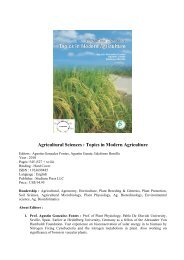 Agricultural Sciences : Topics in Modern Agriculture