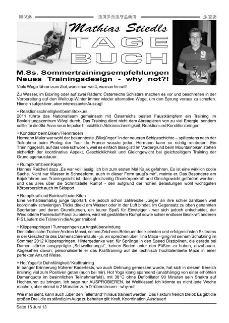 Schiclub-Nachrichten Juni 2013