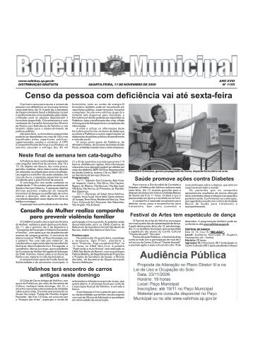 EdiÃ§Ã£o NÂº 1155 - Valinhos - Governo do Estado de SÃ£o Paulo