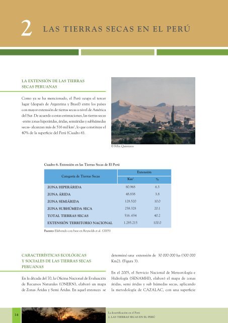 Título: La desertificación en el Perú - CDAM - Ministerio del Ambiente