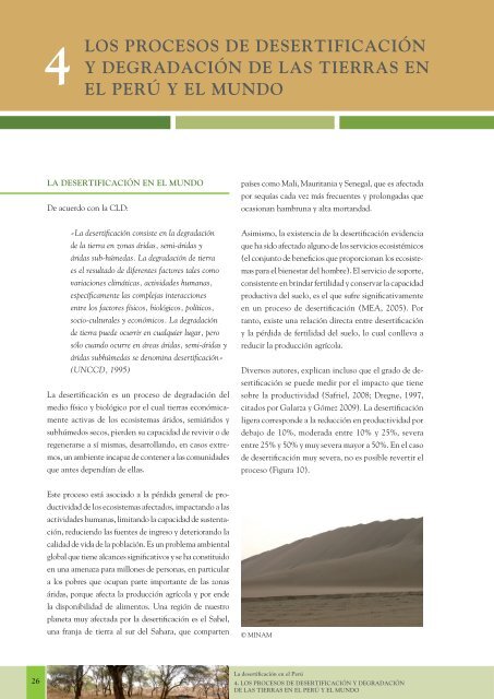 Título: La desertificación en el Perú - CDAM - Ministerio del Ambiente