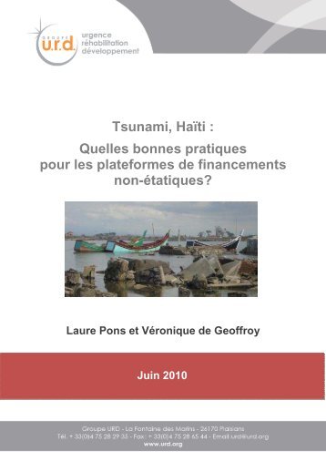 Rapport : Tsunami, Haïti - Groupe URD