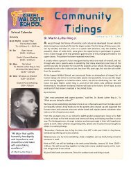 School Calendar Dr. Martin Luther King Jr. - Eugene Waldorf School