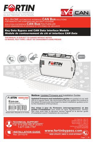 TÃ©lÃ©chargez le guide d'installation - Fortin Electronic Systems