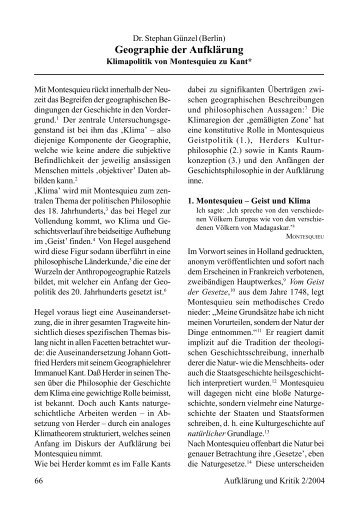 Geographie der Aufklärung - Gesellschaft für kritische Philosophie