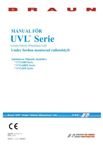 UVL Serie - Braun Corporation