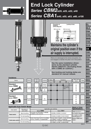 End Lock Cylinder - SMC