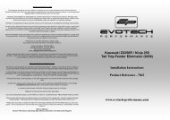 Installation Instructions Product Reference - Evotech Performance