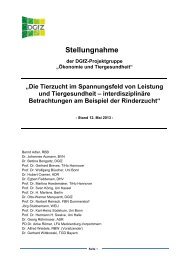 Die Tierzucht im Spannungsfeld von Leistung und Tiergesundheit