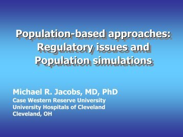 Regulatory issues and Population simulations