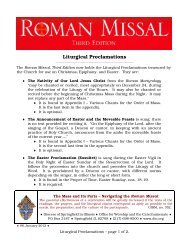 monthly mailing january 2013 contents - Diocese of Springfield in