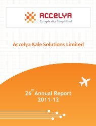 Kale Letter to Shareholder 2012.pmd - Accelya Kale Solutions Limited