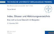 Index, Glossar und Abürzungsverzeichnis: Eine nicht so ... - suedraum