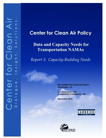 Capacity-Building Needs - Center for Clean Air Policy