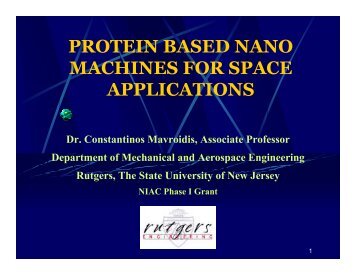 Constantinos Mavroidis - NASA's Institute for Advanced Concepts