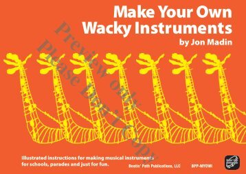 Make Your Own Wacky Instruments - Beatin' Path Publications, LLC