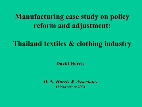 Thailand textiles & clothing industry