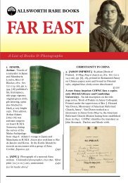 Far East list [PDF 3.5mb] - Allsworth Rare Books